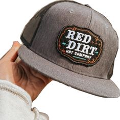 Western Style Adjustable Flat Cap, Adjustable Western Style Flat Cap, Western Snapback Hat With Flat Brim, Country Style Snapback Hat With Curved Brim, Adjustable Flat Bill Red Hat, Red Adjustable Flat Bill Hat, One Size Fits Most Trucker Hats With Flat Brim, Country Style Snapback Cap, Red Snapback Hat For Rodeo