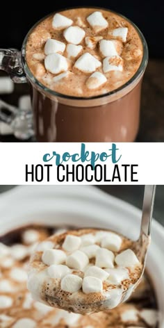 hot chocolate with marshmallows in a mug