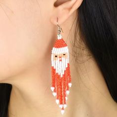 Long Multi Color Santa Clause Boho Drop Statement Earrings. Made With Glass Seed Beads & Stainless Steel Fish Hook. Measurements Are Approximately 3.75” Long. In New Condition. Nwt Boutique Item 3 Available Christmas Santa Clause White Christmas Jewelry With Colorful Beads, White Beaded Christmas Dangle Earrings, Christmas White Beaded Dangle Earrings, White Christmas Beaded Dangle Earrings, White Beaded Dangle Earrings For Christmas, Festive White Earrings With Colorful Beads, White Beaded Christmas Jewelry, Festive White Beaded Earrings With Dangling Beads, Festive White Dangling Beaded Earrings