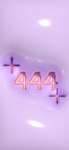 the numbers 4, 4 and 4 are lit up