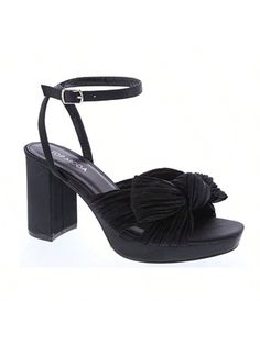 Women's Heel Ankle Strap Open Toe Bow Design Chunky Heel Black Fashionable     Ankle Strap   Women Shoes, size features are:Bust: ,Length: ,Sleeve Length: Black Chunky Heels, Womens Chunky Heels, Bow Design, Kids Beachwear, Chunky Heel, Womens Heels, Chunky Heels, All Fashion, Women Clothes Sale