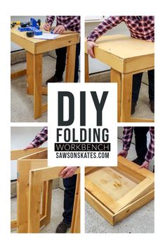 how to make a diy folding work bench