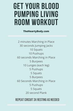 the hearty body workout plan with instructions to get your blood pumping room work out