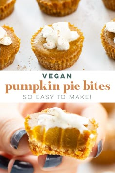 vegan pumpkin pie bites so easy to make