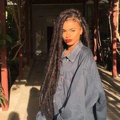 Twitter ‪@xalimooo ‬✨ Faux Locs Hairstyles, Pelo Afro, Locs Hairstyles, Box Braids Hairstyles, Faux Locs, Hair Routines, Afro Hairstyles, Black Girls Hairstyles