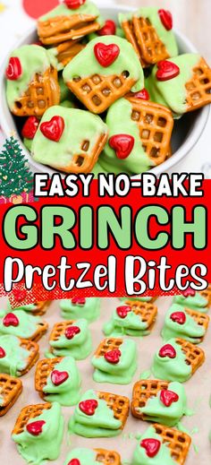 easy no bake grin pretzel bites recipe