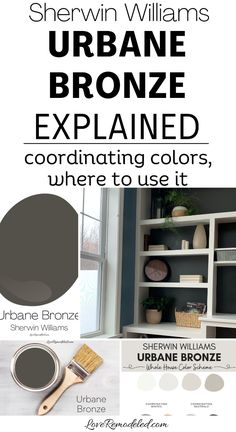 sherylin williams's urbane bronze explains the color scheme