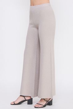 Soft Lurex fine gauge knit wide leg pants. Elastic waistband. 40% Viscose, 36% Polyester, 18% Nylon, 6% Pet Pair with Thalia Lurex Tank Baseball Hat Hairstyles, Knit Wide Leg Pants, Short Jean Skirt, New Arrival Dress, Jean Skirt, Hat Hairstyles, Short Pants, Bottoms Pants, Leg Pants