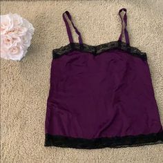 Excellent Condition. New Never Worn. No Rips Stains Or Tears. Lace Camisole, Fancy Dresses, Lace Tops, Fashion Inspo, Womens Tops, Purple, Lace, Outfit Inspo, Closet