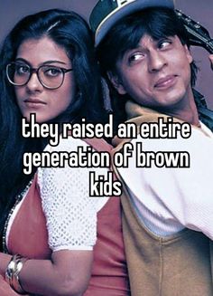 a man and woman posing for the camera with text that reads they raised an entire generation of brown kids