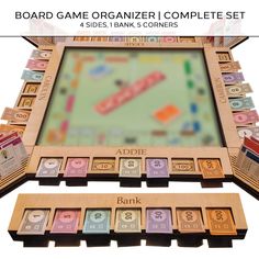 the board game organizer complete set includes 4 sides, 1 bank corners