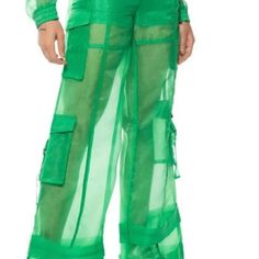 Akira Never Slowing Down Light Weigh Utility Trouser New In Package. Green Size Medium See Pictures For Details. Organza Pants, Sparkly Pants, Plaid Dress Pants, Electric Green, Paperbag Pants, Satin Trousers, Green Trousers, Down Light, Black Slacks