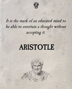 an old book with a quote from aristole on the front and back cover