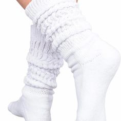 Questions? Leave A Comment Below! Cheap White Knee-high Socks For Winter, White Warm Knee-high Socks, Comfortable White Knee-high Leg Warmers, Cute White Stretch Knee-high Socks, Cozy White Knee-high Socks One Size, Girls Uniforms, Socks, Women Shopping, Color