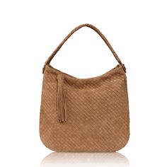 Caramel-Suede Leather Hobo Bag With Interwoven Design For Everyday, Leather Hobo Shoulder Bag With Interwoven Design, Elegant Woven Leather Hobo Bag, Beige Leather Bags With Interwoven Design, Elegant Natural Hobo Bag With Woven Leather, Leather Braided Tote Bag, Leather Hobo Bag With Interwoven Design, Luxury Hobo Bag With Interwoven Design For Everyday Use, Luxury Braided Bags For Everyday Use