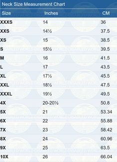 the size chart for men's shorts