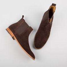 Hand+Crafted+Men's+Brown+Suede+Chelsea+Ankle+High+Casual+Fashion+Boot    Upper+material+leather  Interior+Soft+leather+lining  Sole+Leather+sole  Suede+Boot  Handling+time+10+days Chelsea Dress, Boot For Men, Mens Brown Boots, Manly Stuff, Jodhpur Boots, Brown Chelsea Boots, Botas Chelsea, Shoes Model, Custom Design Shoes