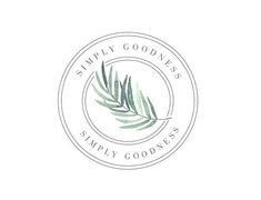 the logo for simply goodness is shown