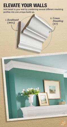 modern paint schemes for large crown molding - Yahoo Image Search Results Trim Types, Molding Ideas, Casa Clean, Homecoming Parade, Nouveau Architecture, Moulding Profiles, Brick Ranch