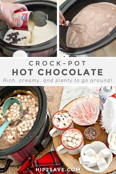 crock pot hot chocolate recipe with marshmallows in it