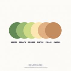 the color scheme for different shades of green and brown