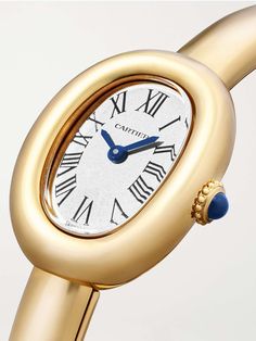 CARTIER Baignoire 18.7mm mini 18-karat gold watch | NET-A-PORTER Modern Gold Cartier Watches, Luxury 14k Yellow Gold Watch, Cartier Yellow Gold Evening Watch, Cartier Evening Jewelry With Round Dial, Cartier Jewelry With Round Dial For Evening, Evening Cartier Yellow Gold Watch, Luxury Gold Oval Watch, Evening Yellow Gold Cartier Watch, Luxury 14k Yellow Gold Jewelry And Watches