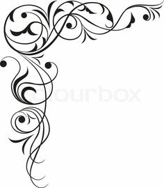 an artistic black and white design with swirls