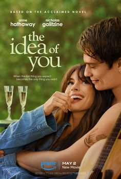 the idea of you movie poster with an image of a man and woman hugging each other