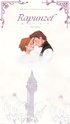 two people are kissing in front of a tower with the words rappmoel on it