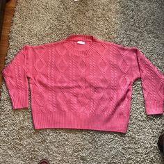 Barely Worn Good Condition Pink/Diamond Pattern Sweater Long Sleeve Important Warning For Poshmark Buyers Please Note That All Items Listed As "New With Tags" Or Any Items That Are Not Suitable For Washing Will Not Be Washed Before Shipping. We Recommend You Wash These Items Before Wearing Them. For Items That Have Been Worn, Rest Assured They Will Be Cleaned Prior To Shipping. If Any Item Is Found To Be Damaged, I Will Cancel The Order And Notify You Immediately. Thank You For Your Understandin Affordable Pink Zara Sweater, Pink Lily, Pattern Sweater, Pink Diamond, Pink Sweater, Diamond Pattern, Colorful Sweaters, Long Sleeve Sweater, Pink Ladies