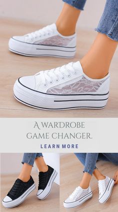 Heel Sneakers, Outfit Collage, Platform Heel, Lace Up Heels, Sneaker Heels