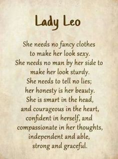 lady leo poem written in brown ink on parchment paper