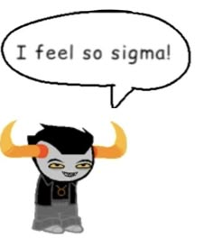 a drawing of a man with horns and a speech bubble that says i feel so stigma