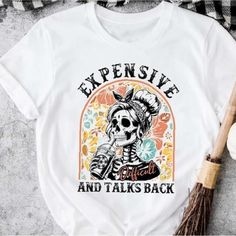 Expensive And Talks Back Skeleton Halloween T-Shirt, Skeleton Girl Shirt Discover Our Newest Collection Of Stylish And Adaptable T-Shirts (Gildan 5000), Where Fashion Meets Comfort! Available In A Wide Range Of Sizes From S To 3xl And Lively Color Choices Including Black, White, Sand, Green, Sport Grey, Red, Navy, And More, Ensuring There's Something For Everyone. Carefully Crafted With Premium Materials, Our T-Shirts Offer A Luxurious Feel And A Snug Fit That Lasts All Day. Engineered To Withstand Frequent Wear And Washes, They Maintain Their Shape And Color, Guaranteeing Long-Lasting Quality. We Prioritize Swift Delivery, Ensuring Your Order Reaches Your Doorstep Promptly. Say Goodbye To Skeleton Girl, Toy Story Shirt, Minnie Shirt, Skeleton Shirt, Skeleton Halloween, Toddler Hoodie, Unique Shirt, Girl Shirt