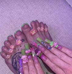 Acrylic Toe Nails, Ombre Acrylic Nails, Really Cute Nails, Kawaii Nails, Coffin Nails Designs