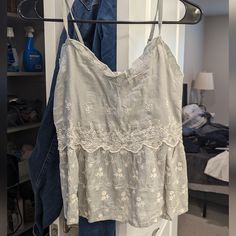 Brand New Top. Greyish Blue Tint. No Flaws. Size Small. Spring Embroidered Gray Tops, Gray Embroidered Cotton Top, Greyish Blue, New Top, Cabinet Design, Embroidered Top, Kitchen Cabinet, Blue Gray, Blue Grey