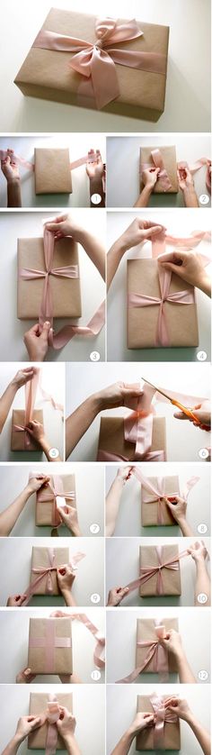 step by step instructions on how to wrap a gift