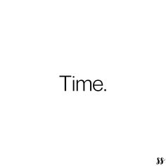 the word time is written in black on a white background