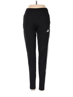 Adidas Track Pants Size: X-Small Black Activewear - used. 100% POLYESTER, Cropped, Low Rise | Adidas Track Pants - Low Rise: Black Activewear - Size X-Small Cheap Adidas Black Sets, Black Adidas Jogging Pants, Black Adidas Cotton Sweatpants, Women’s Adidas Track Pants With Zippers, Black Adidas Logo Sports Pants, Adidas Moisture-wicking Sportswear Pants, Adidas Track Pants, Black Activewear, Low Rise