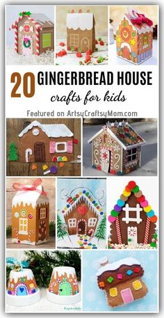 gingerbread house crafts for kids that are easy to make and great for the holidays