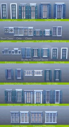 the different types of windows and doors