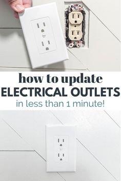 an electrical outlet with the words how to update electrical outlets in less than 1 minute