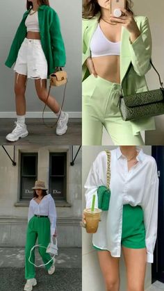 Color Combos Outfit, Skandinavian Fashion, Green Outfit, Mode Inspo, Looks Chic, Inspired Outfits, Colourful Outfits, Mode Inspiration, Looks Vintage