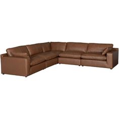 Leather Sectional Living Room, Brown Leather Sectional, Airbnb Ideas, Arm Pillow, Leather Sectional Sofas, Carmel Color, Bolster Pillows, Chair Frame, Leather Sectional Sofa