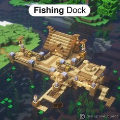 Reddit - Minecraftbuilds - I made a Fishing Dock! | Minecraft crafts, Minecraft farm, Minecraft houses Minecraft Dock Ideas Cute, Mc Dock Ideas, Mincraft Idea Dock, Fisherman House Minecraft Ideas, Minecraft Fishing Deck Ideas, Fishing Docks Minecraft, Dock Design Minecraft, Minecraft Building Ideas Dock, Minecraft Dock Design Cottagecore