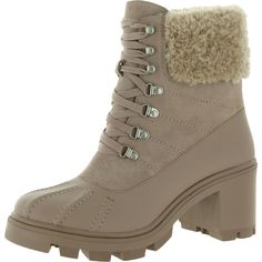 Splendid Women's Mikayla Suede Faux Fur Trim Chunky Lug Heel Combat Boots | eBay Synthetic Boots With Faux Fur Trim For Fall, Fall Boots With Faux Fur Trim And Synthetic Material, Winter Beige Synthetic Boots, Heel Combat Boots, Shoes Boots Ankle, Leather Man, Diaper Backpack, Lug Sole, Boots For Sale