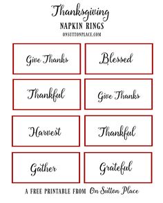 free printable thanksgiving name tags for your home or office - perfect for gift giving