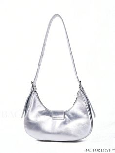 BagForLove - Stylish Medium Hobo Bag with Minimalist Buckle Accent - Perfectly Funky Product Description Color Silver Magnetic No Details Grommet Eyelet Type Baguette Bag Bag Size Medium Strap Type Adjustable Style Fashionable Closure Type Zipper Features Waterproof Coating 100% Polyurethane Composition 100% Polyurethane Material PU Leather Size Chart INCH CM Bag Length Bag Width Bag Height Handle Height 11 inch 2.8 inch 5.1 inch 11.8 inch Bag Length Bag Width Bag Height Handle Height 28 cm 7 cm Trendy Hobo Bag With Silver-tone Hardware For Shopping, Silver Baguette Bag For Shopping, Trendy Everyday Hobo Bag With Silver-tone Hardware, Silver Hobo Bag For Everyday Use, Chic Silver Baguette Bag For Everyday Use, Chic Silver Baguette Bag For Daily Use, Silver Hobo Bag With Adjustable Strap For Everyday Use, Silver Crossbody Hobo Bag For Daily Use, Everyday Silver Hobo Bag With Adjustable Strap