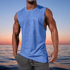 Season:Summer; Sleeve Length:Sleeveless; Gender:Men's; Style:Classic,Fashion,Comfortable,Big and Tall,Esencial; Tops Type:Vest,Sleeveless Shirt,Undershirt,Tank Top; Occasion:Casual,Sports,Gym; Pattern:Plain; Neckline:Crew Neck; Listing Date:07/31/2024 Sleeveless Muscle Tee For Summer Sports, Sleeveless Muscle Tee For Gym In Summer, Stretch Muscle Tee For Gym In Summer, Casual Sleeveless Gym Vest, Summer Gym Tank Top, Stretch Sleeveless Tank Top For Gym, Casual Sleeveless Muscle Tee For Workout, Sleeveless Stretch Muscle Tee For Gym, Spring Workout Muscle Tee Sleeveless