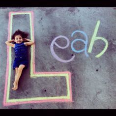 22 Totally Awesome Sidewalk Chalk Ideas - Sidewalk Name Chalk Art Grandkids Photography, Chalk Ideas, Sidewalk Chalk Art, Sidewalk Art